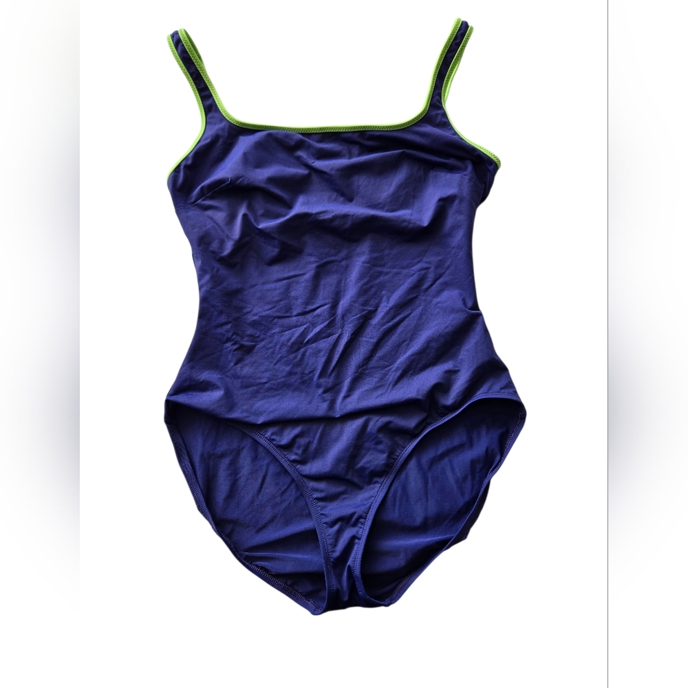 La Blanca Navy and Green Swimsuit Size 16